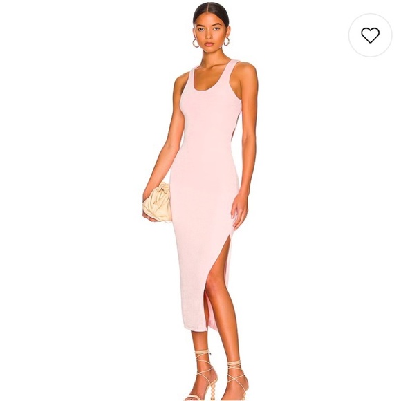 Superdown Marissa Midi Dress in Baby Pink Size Large - Picture 2 of 7